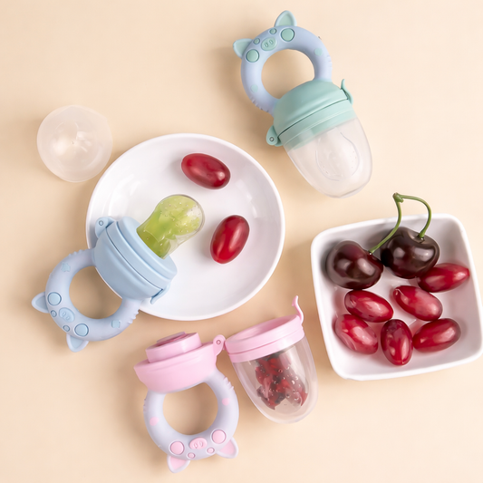 4PCS Silicone Baby Fruit & Vegetable Feeder Set for Infants and Toddlers