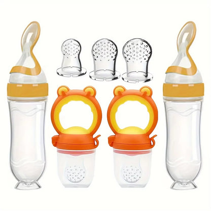 7-Piece Silicone Baby Feeding Set + FREE Knee Pads | Mess-Free Starter Kit