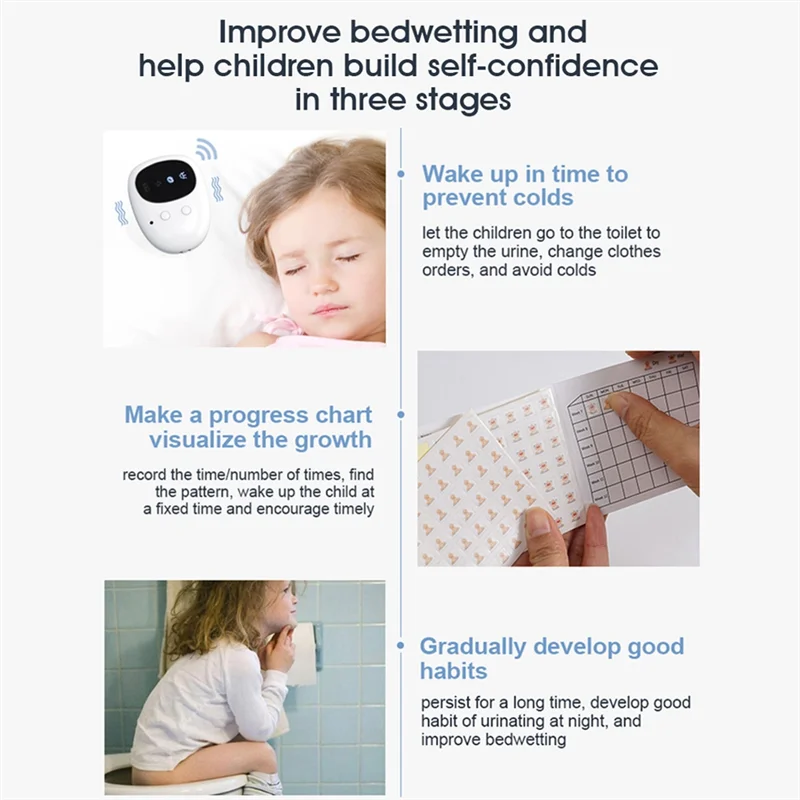 TriWake Wireless Bedwetting Alarm | 3-Mode Sound, Vibration & Combo Alert