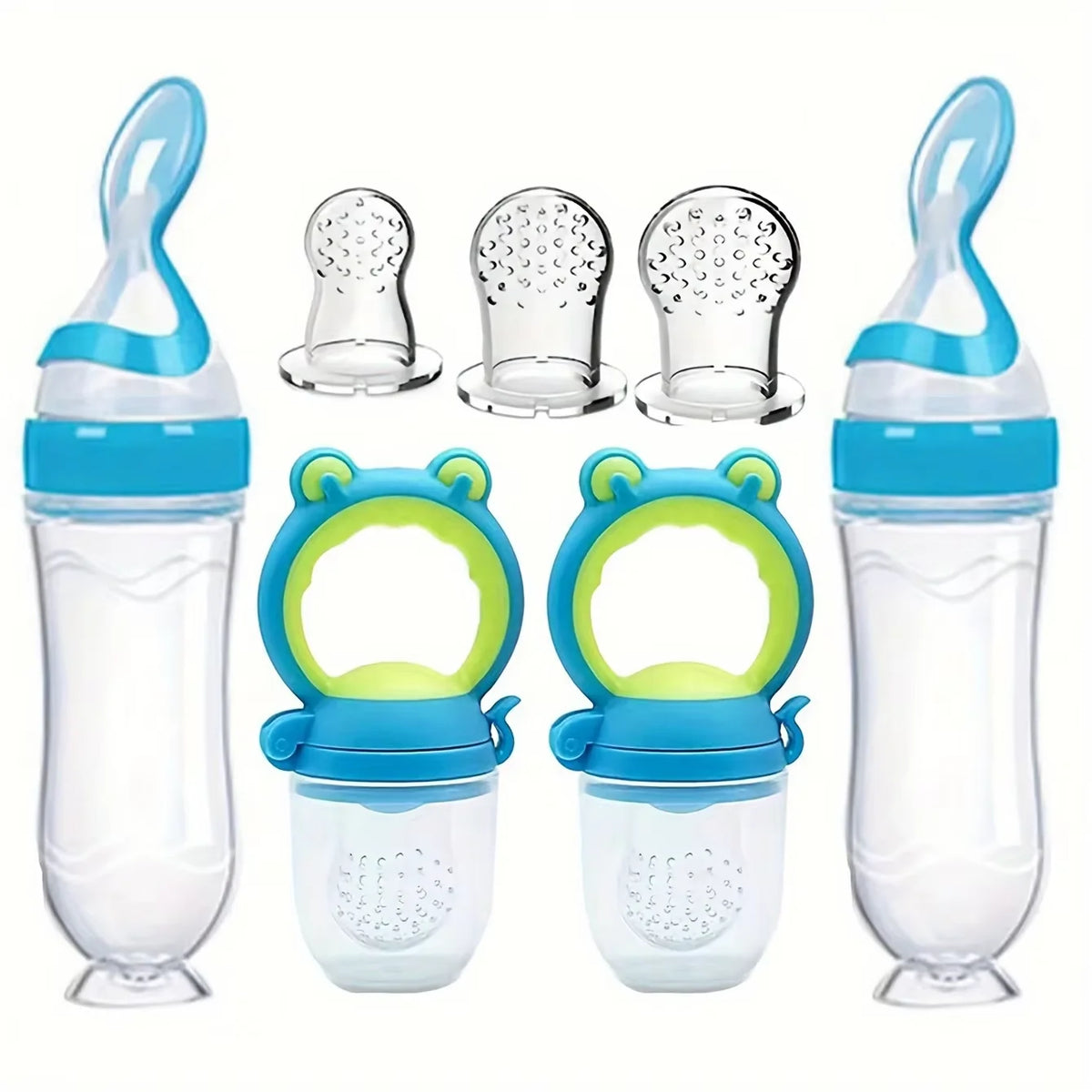 7-Piece Silicone Baby Feeding Set + FREE Knee Pads | Mess-Free Starter Kit