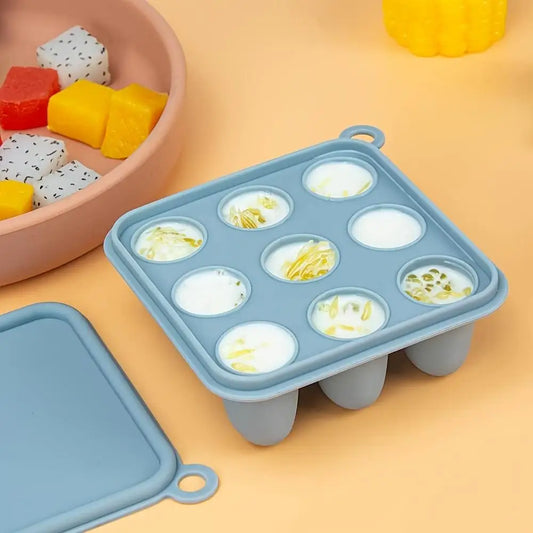 Mini Silicone Baby Food Freezer Tray with Lid – For Purees & Breast Milk