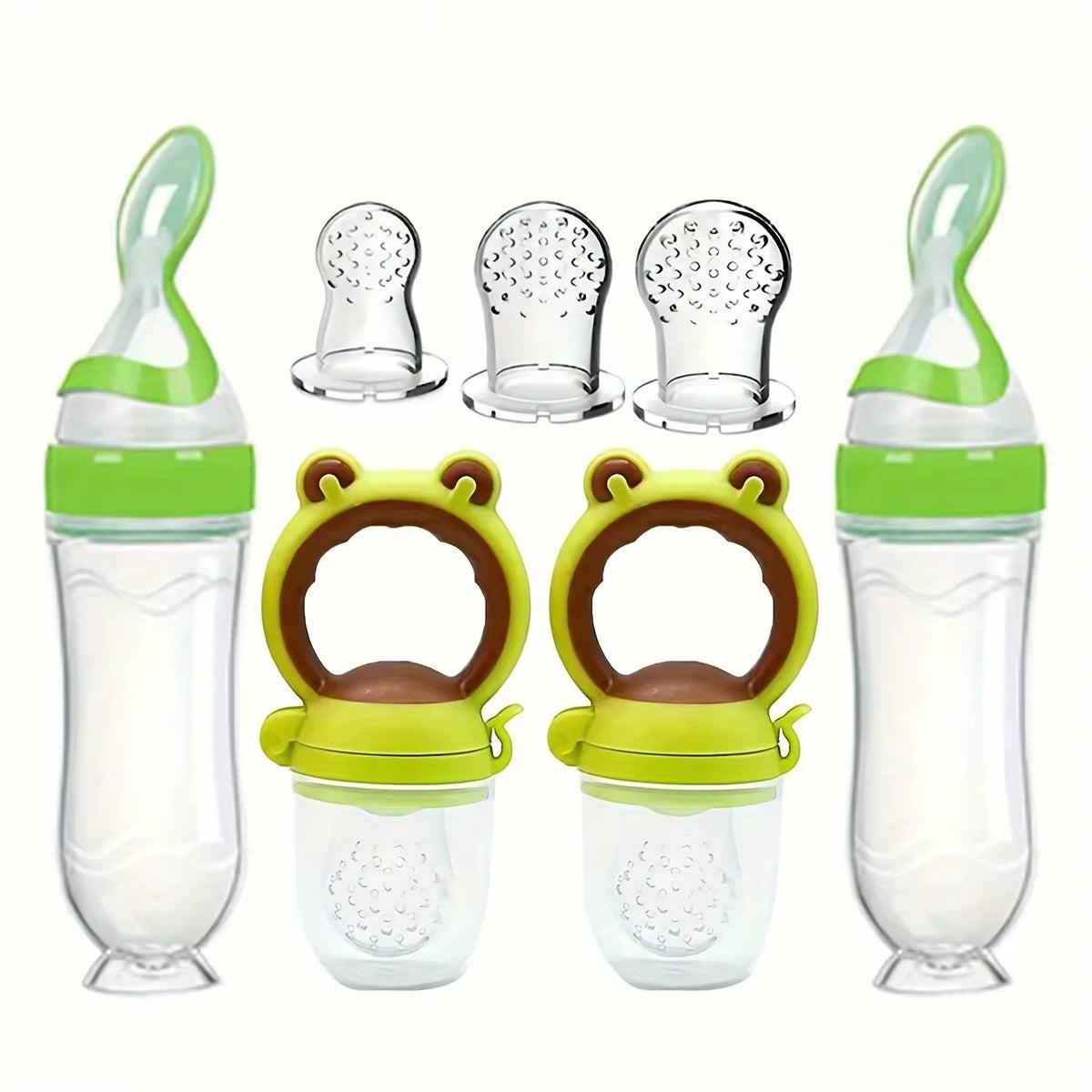 7-Piece Silicone Baby Feeding Set + FREE Knee Pads | Mess-Free Starter Kit